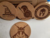 Picture of 4 Pack 4 inch (101mm) Round Cork Premium Coasters