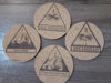 Picture of 4 Pack 4 inch (101mm) Round Cork Premium Coasters