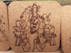 Picture of 4 Pack 4 inch (101mm) Square Cork Premium Coasters
